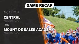 Recap: Central  vs. Mount de Sales Academy  2017