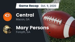 Recap: Central  vs. Mary Persons  2020