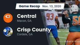 Recap: Central  vs. Crisp County  2020