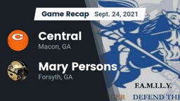 Recap: Central  vs. Mary Persons  2021