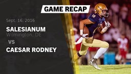 Recap: Salesianum  vs. Caesar Rodney 2016