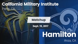 Matchup: California Military  vs. Hamilton  2017