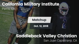 Matchup: California Military  vs. Saddleback Valley Christian  2018