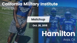 Matchup: California Military  vs. Hamilton  2018
