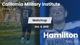 Matchup: California Military  vs. Hamilton  2019