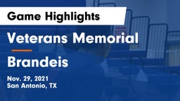 Veterans Memorial vs Brandeis  Game Highlights - Nov. 29, 2021