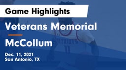 Veterans Memorial vs McCollum  Game Highlights - Dec. 11, 2021
