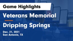 Veterans Memorial vs Dripping Springs  Game Highlights - Dec. 21, 2021