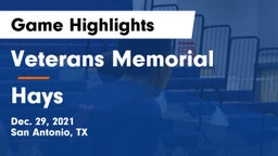Veterans Memorial vs Hays  Game Highlights - Dec. 29, 2021