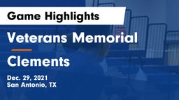 Veterans Memorial vs Clements  Game Highlights - Dec. 29, 2021