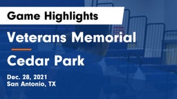 Veterans Memorial vs Cedar Park Game Highlights - Dec. 28, 2021