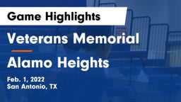 Veterans Memorial vs Alamo Heights  Game Highlights - Feb. 1, 2022