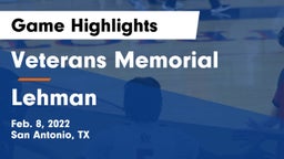 Veterans Memorial vs Lehman  Game Highlights - Feb. 8, 2022