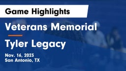 Veterans Memorial vs Tyler Legacy  Game Highlights - Nov. 16, 2023