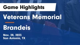 Veterans Memorial vs Brandeis  Game Highlights - Nov. 28, 2023