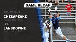 Recap: Chesapeake  vs. Lansdowne  2015