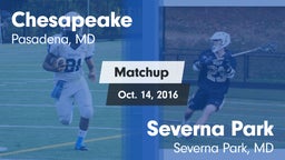 Matchup: Chesapeake vs. Severna Park  2016
