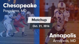 Matchup: Chesapeake vs. Annapolis  2016