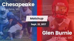 Matchup: Chesapeake vs. Glen Burnie  2017