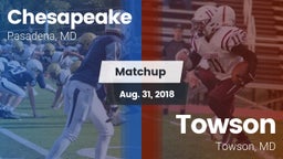 Matchup: Chesapeake vs. Towson  2018