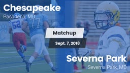 Matchup: Chesapeake vs. Severna Park  2018