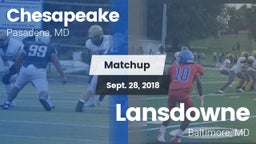 Matchup: Chesapeake vs. Lansdowne  2018