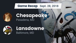 Recap: Chesapeake  vs. Lansdowne  2018