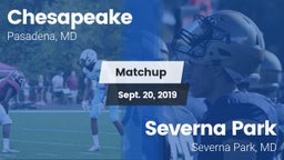 Matchup: Chesapeake vs. Severna Park  2019