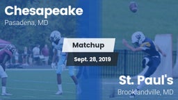 Matchup: Chesapeake vs. St. Paul's  2019