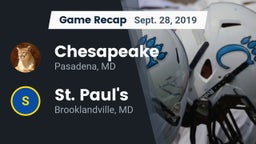 Recap: Chesapeake  vs. St. Paul's  2019