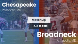 Matchup: Chesapeake vs. Broadneck  2019
