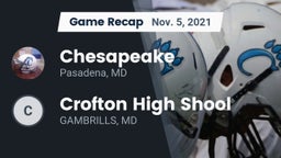 Recap: Chesapeake  vs. Crofton High Shool  2021