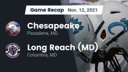 Recap: Chesapeake  vs. Long Reach  (MD) 2021