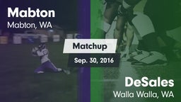 Matchup: Mabton vs. DeSales  2016