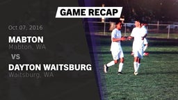 Recap: Mabton  vs. Dayton Waitsburg  2016