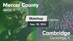 Matchup: Mercer County vs. Cambridge  2016