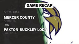 Recap: Mercer County  vs. Paxton-Buckley-Loda  2016