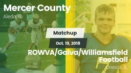 Matchup: Mercer County vs. ROWVA/Galva/Williamsfield Football 2018