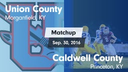 Matchup: Union County vs. Caldwell County  2016