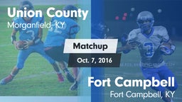 Matchup: Union County vs. Fort Campbell  2016