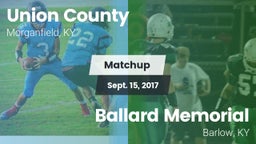 Matchup: Union County vs. Ballard Memorial  2017