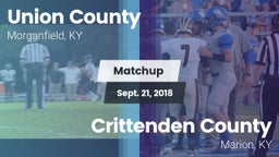 Matchup: Union County vs. Crittenden County  2018