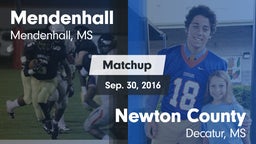 Matchup: Mendenhall vs. Newton County  2016