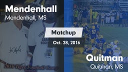 Matchup: Mendenhall vs. Quitman  2016