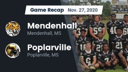 Recap: Mendenhall  vs. Poplarville  2020