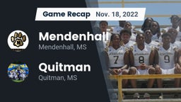 Recap: Mendenhall  vs. Quitman  2022