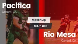 Matchup: Pacifica vs. Rio Mesa  2016