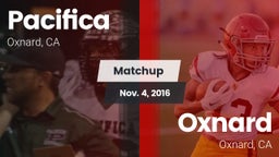 Matchup: Pacifica vs. Oxnard  2016