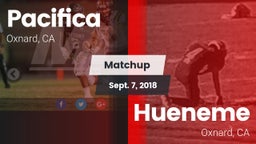 Matchup: Pacifica vs. Hueneme  2018