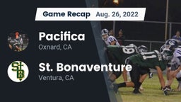 Recap: Pacifica  vs. St. Bonaventure  2022